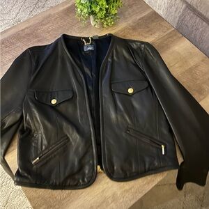 Elegant Black Leather Jacket